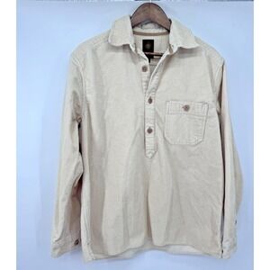 The Territory Ahead Men's M Cream Waffle Corduroy Popover Shirt Pullover capsule